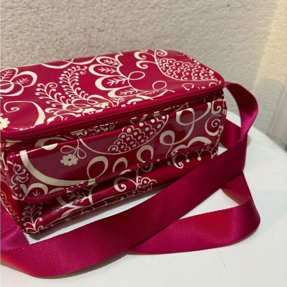 Vera Bradley twirly bird retired pattern make up case lunch box - Picture 2 of 10